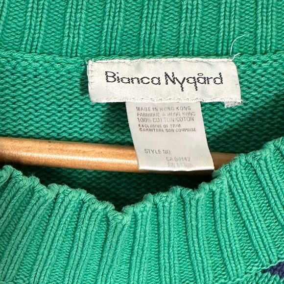 Vintage Bianca Nygard | Women’s Vintage Bianca Nygard Cotton Crew Embroidered - Picture 3 of 10